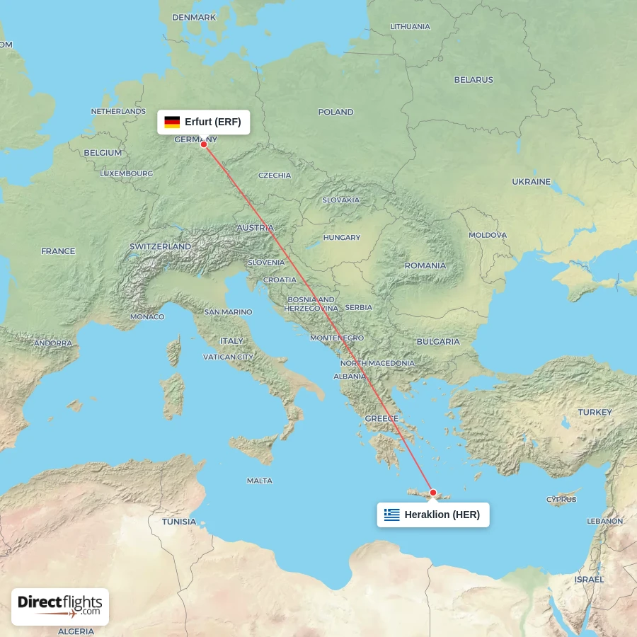 HER - ERF route map