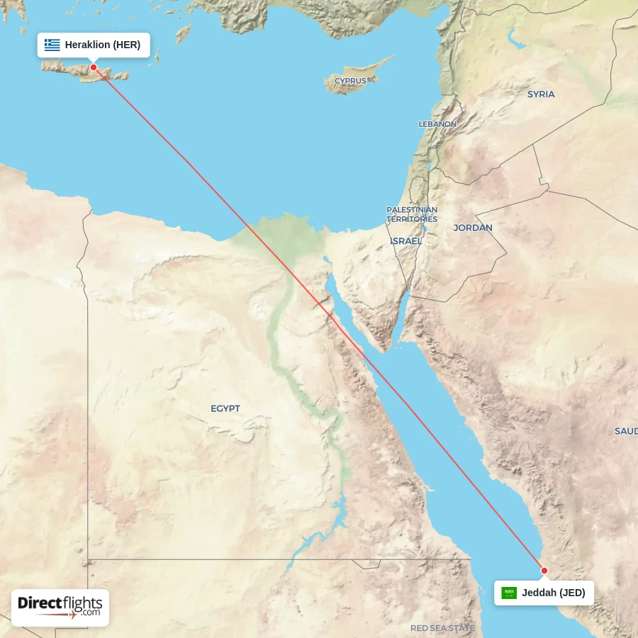 HER - JED route map