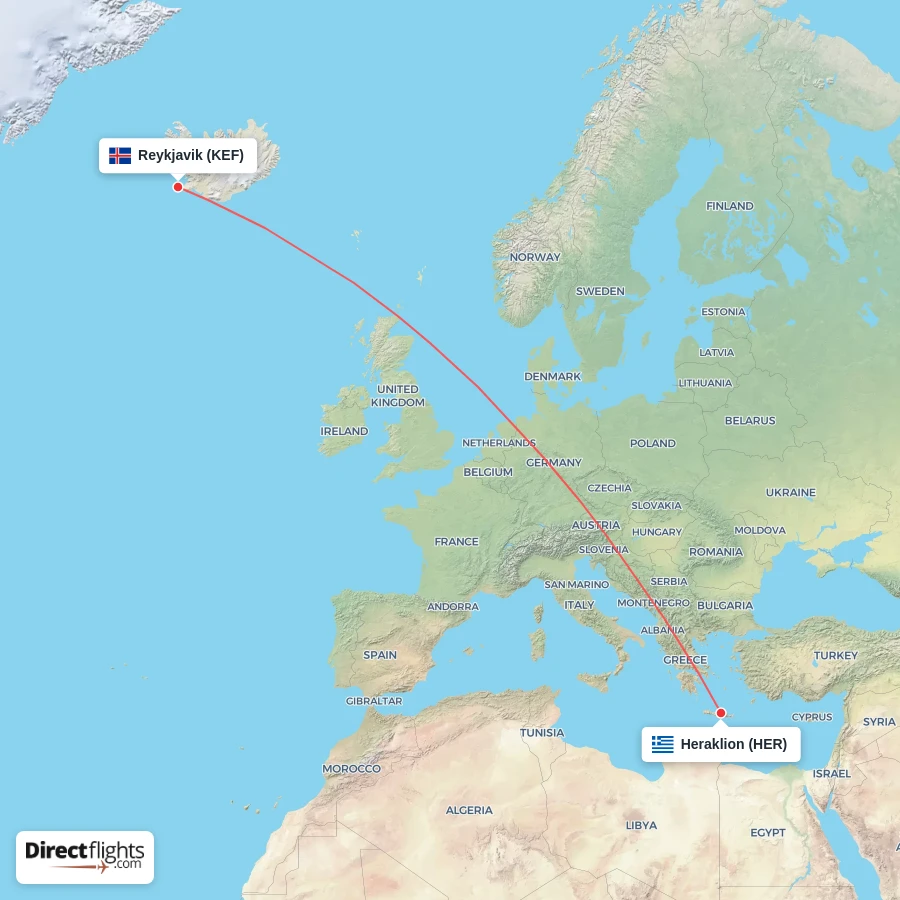 HER - KEF route map