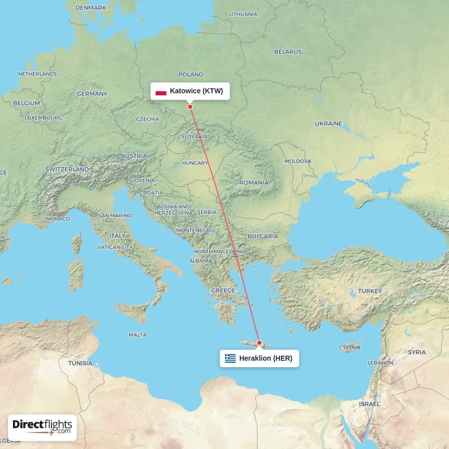 HER - KTW route map
