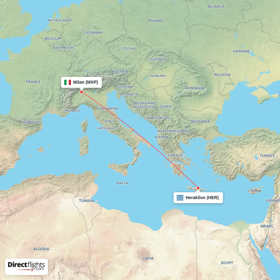 HER - MXP route map