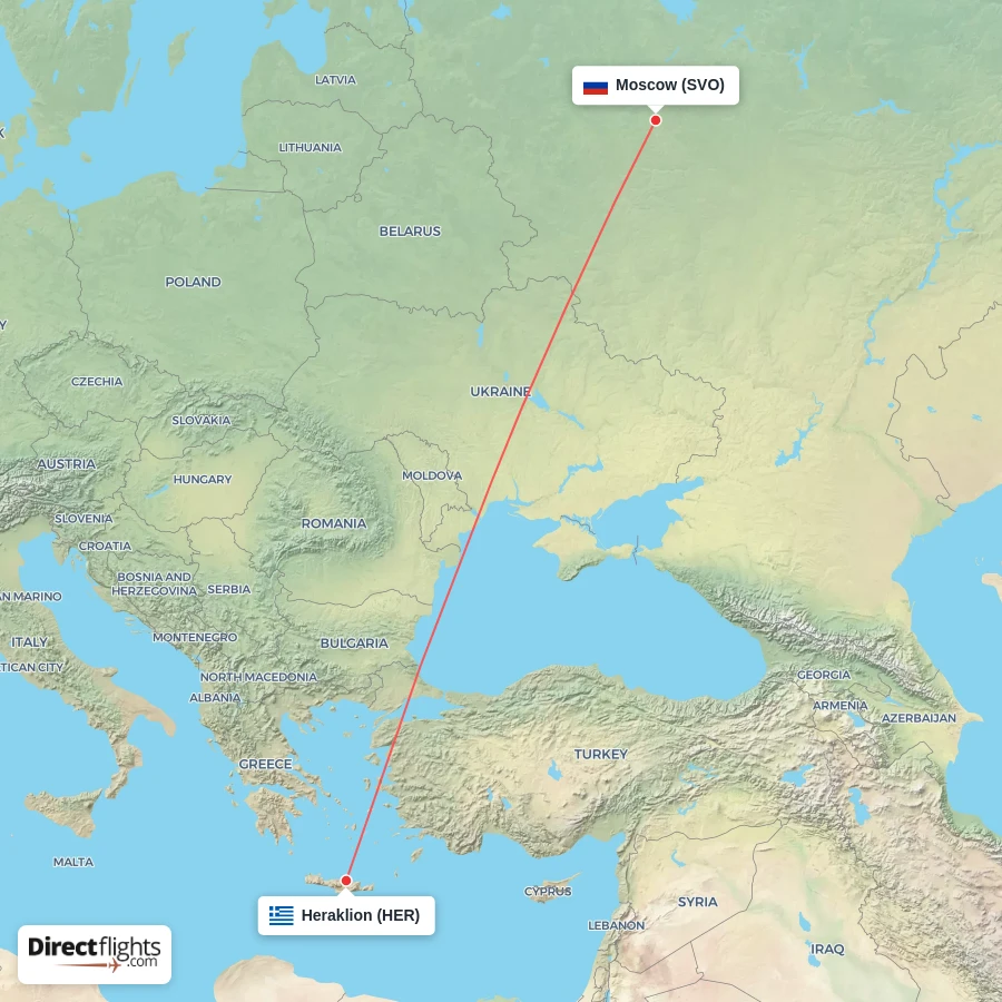 HER - SVO route map