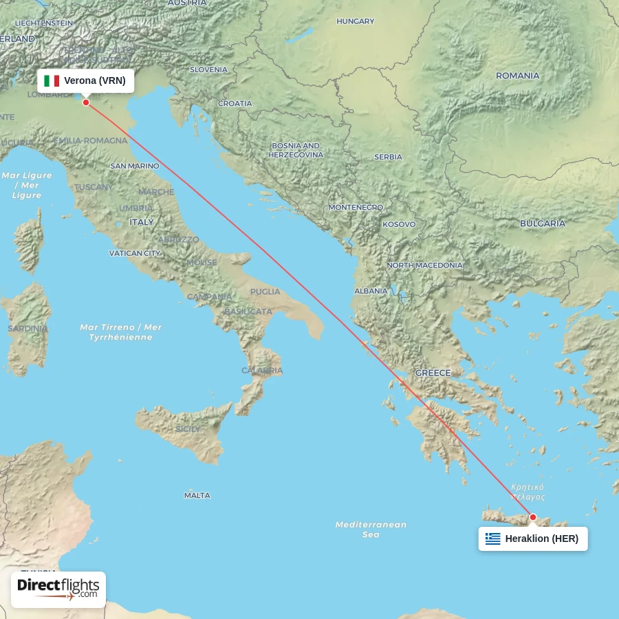 HER - VRN route map