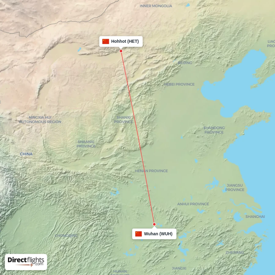 HET - WUH route map