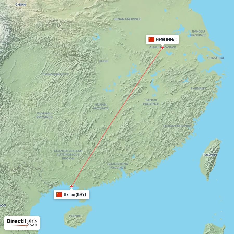 HFE - BHY route map