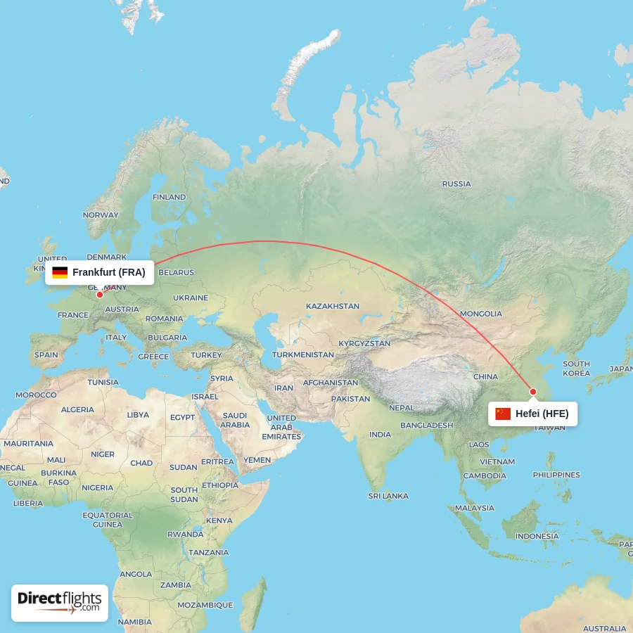 HFE - FRA route map
