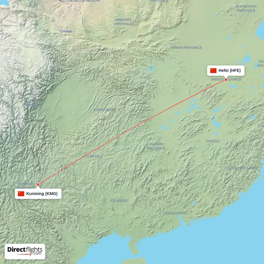 HFE - KMG route map