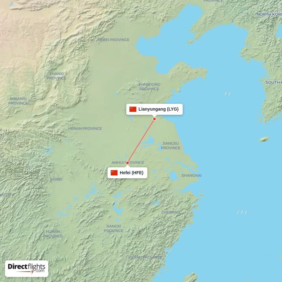 HFE - LYG route map
