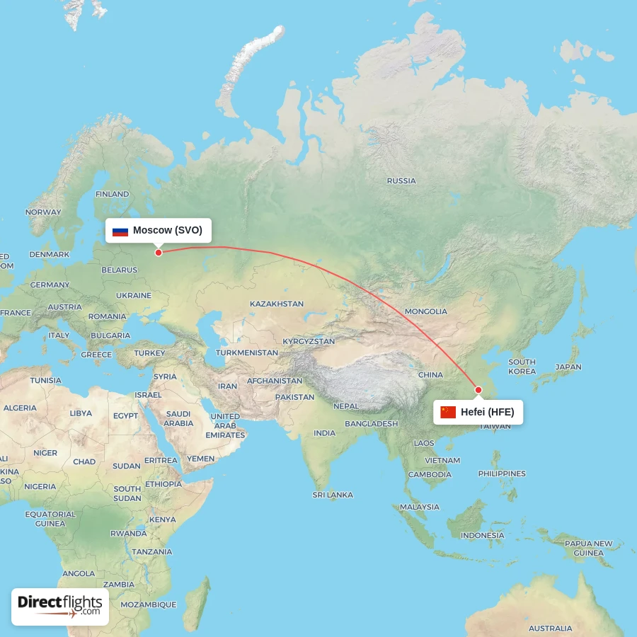 HFE - SVO route map