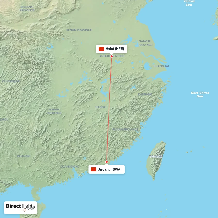 HFE - SWA route map