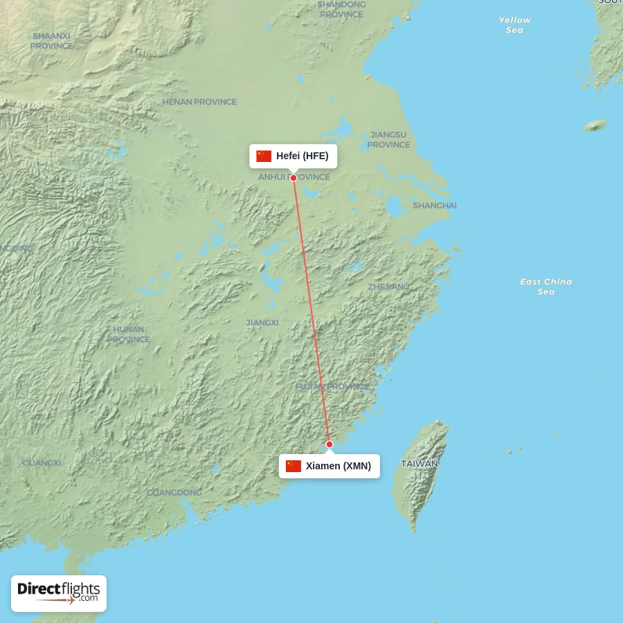 HFE - XMN route map