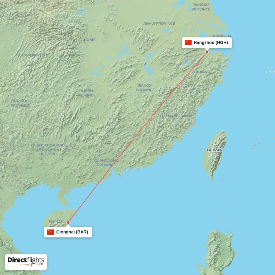 HGH - BAR route map