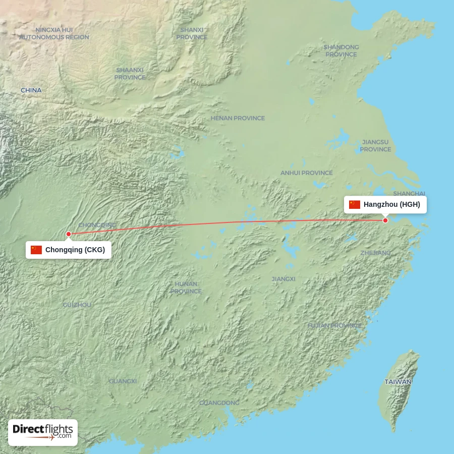 HGH - CKG route map