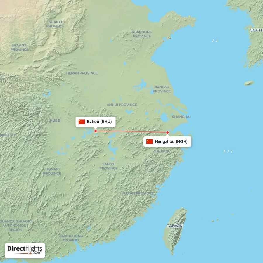 HGH - EHU route map