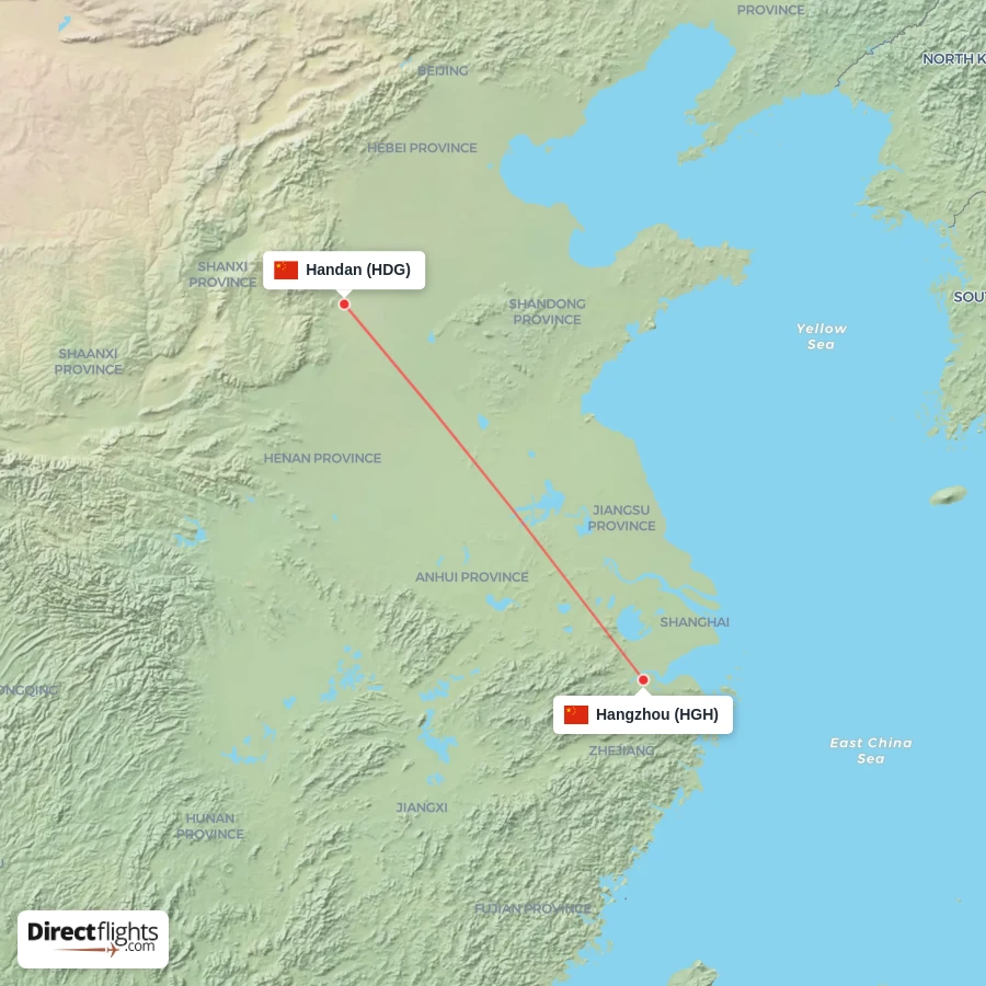 HGH - HDG route map