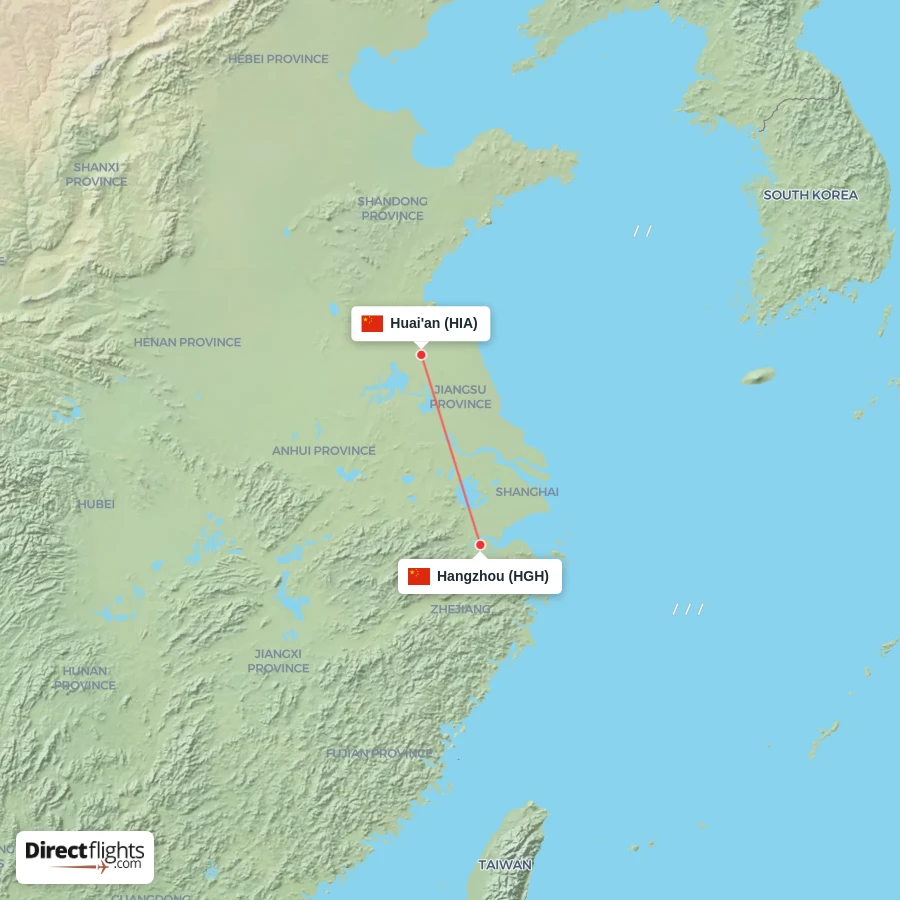 HGH - HIA route map
