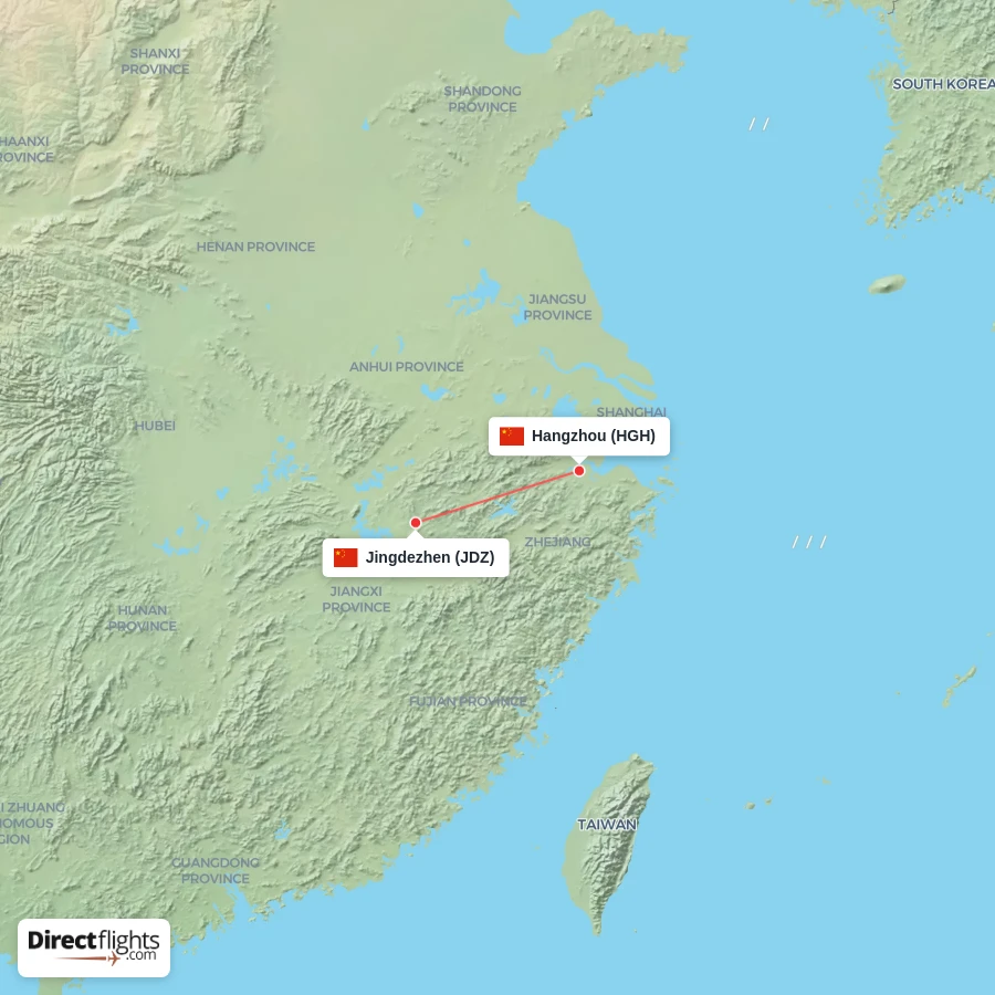 HGH - JDZ route map