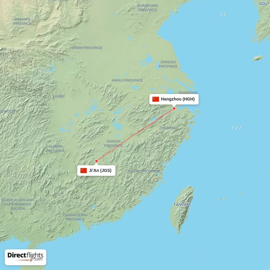 HGH - JGS route map