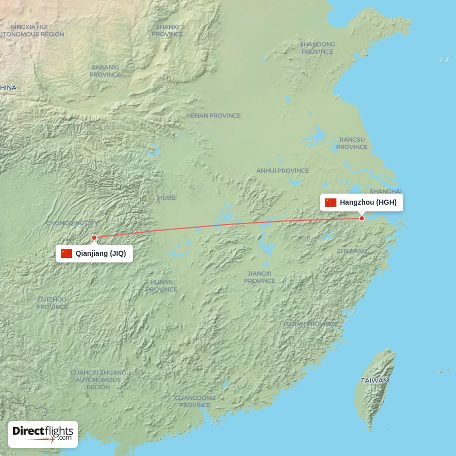 HGH - JIQ route map