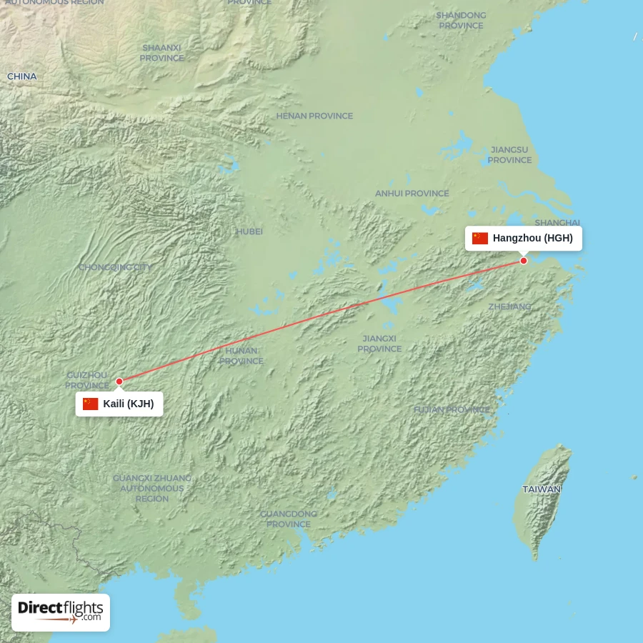 HGH - KJH route map