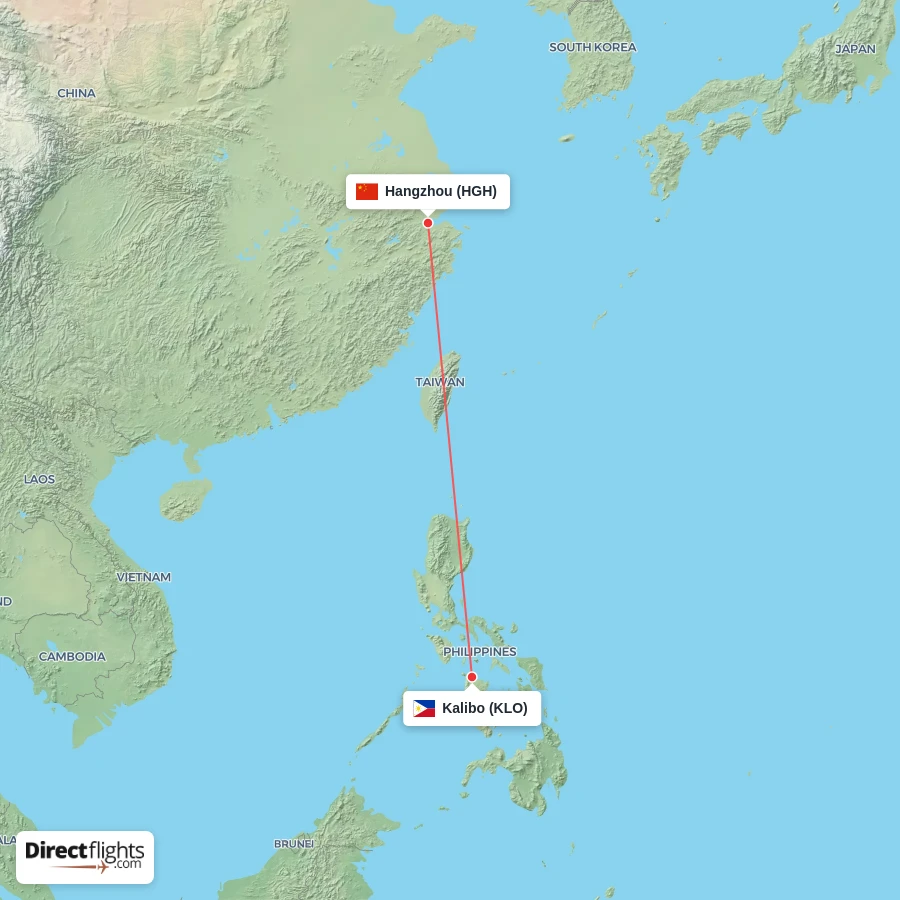 HGH - KLO route map
