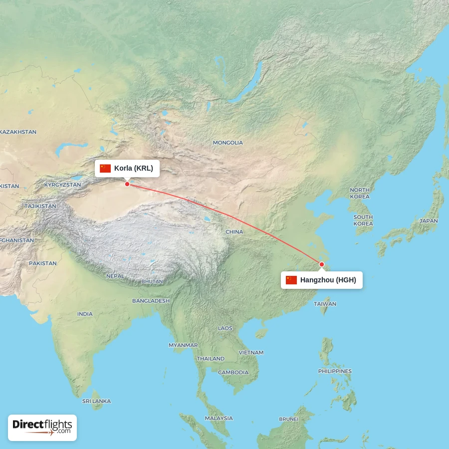 HGH - KRL route map