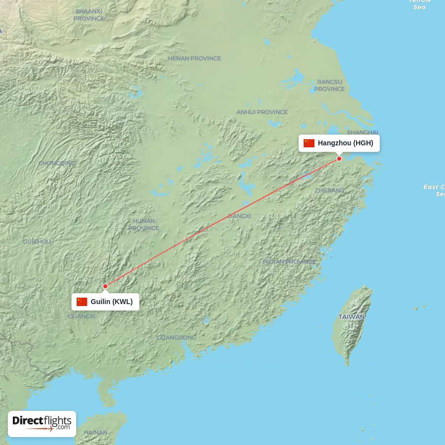 HGH - KWL route map
