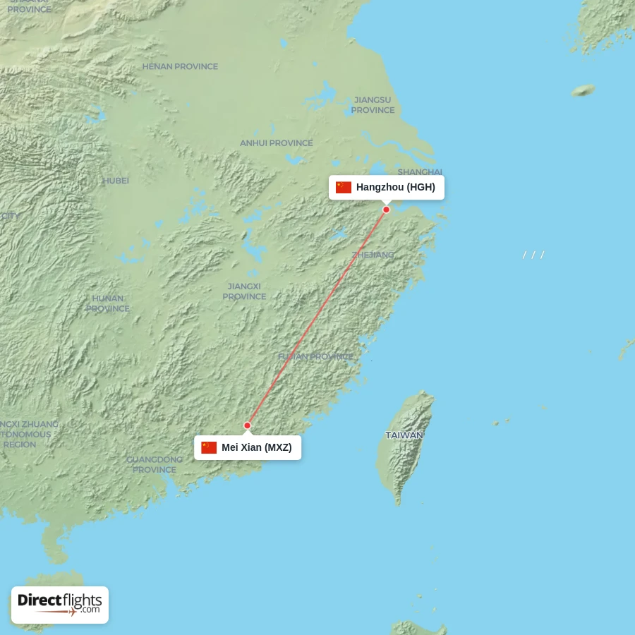 HGH - MXZ route map