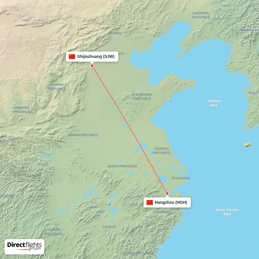 HGH - SJW route map