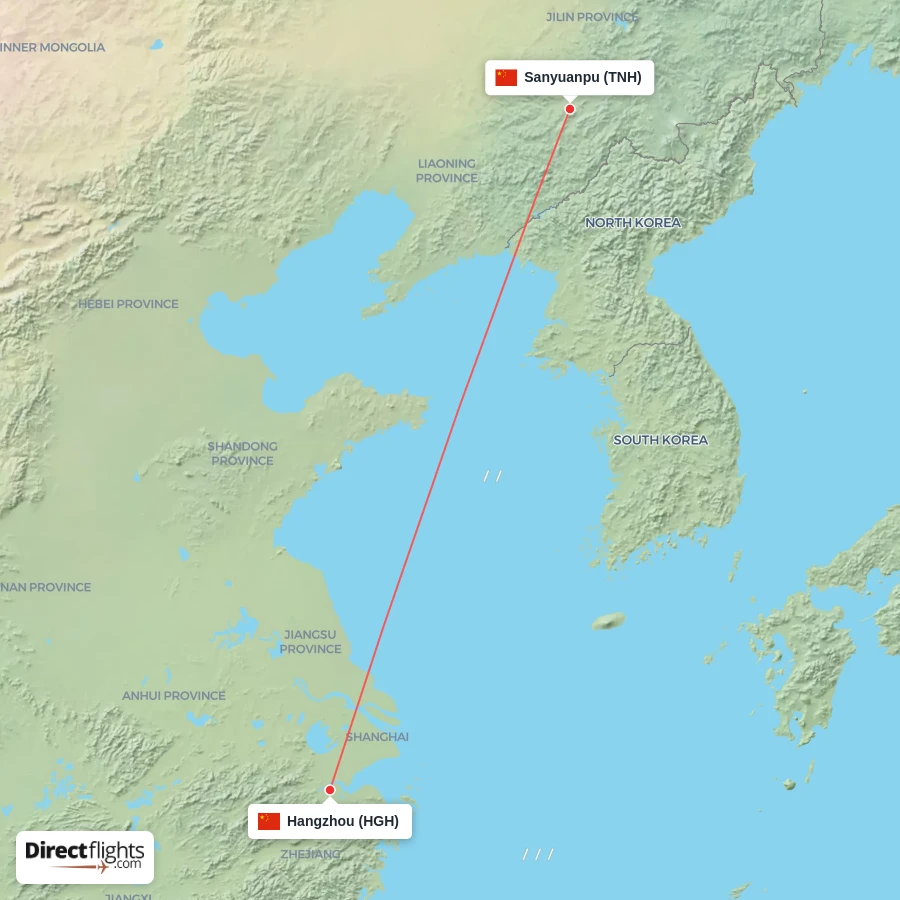 HGH - TNH route map
