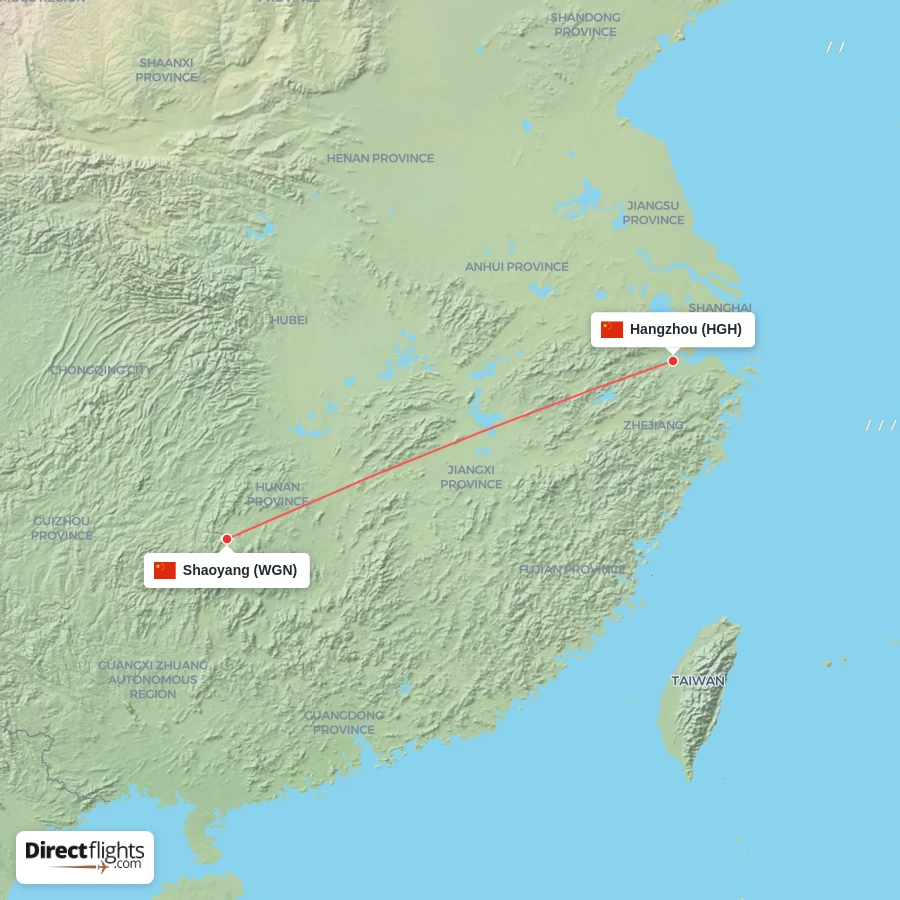 HGH - WGN route map