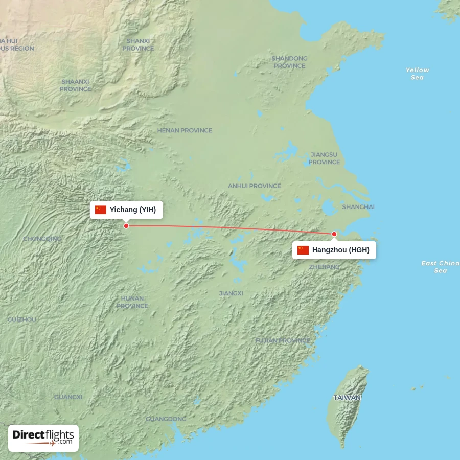 HGH - YIH route map