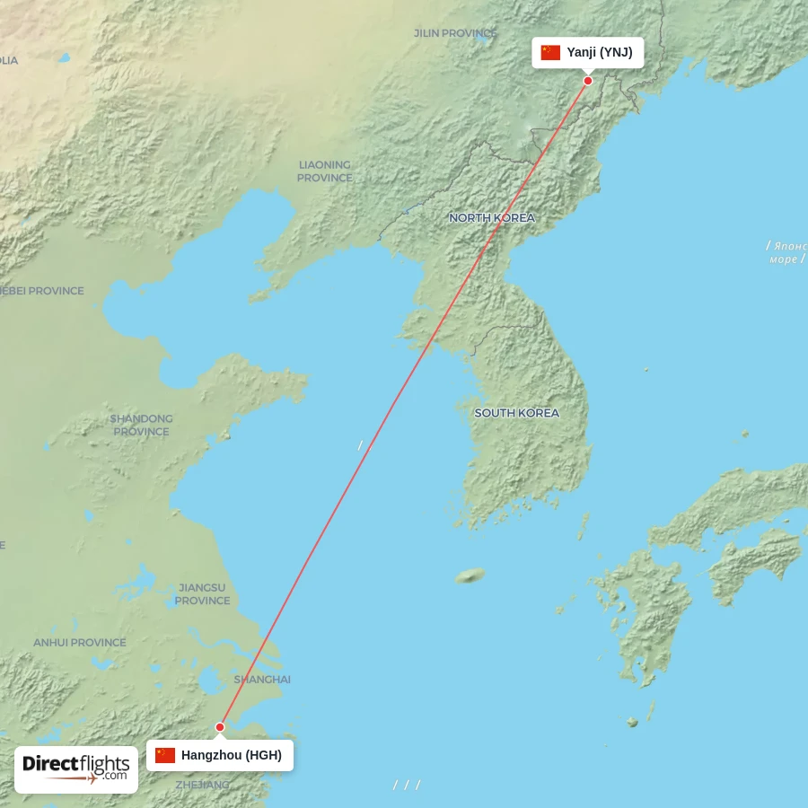 HGH - YNJ route map