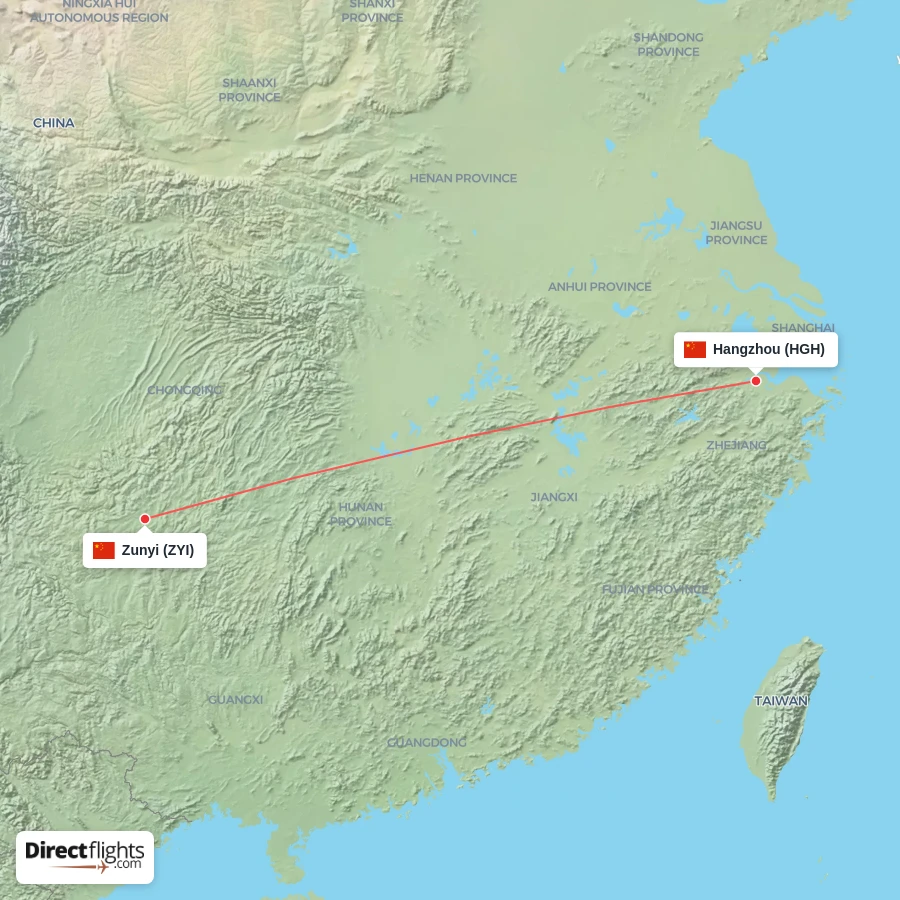 HGH - ZYI route map