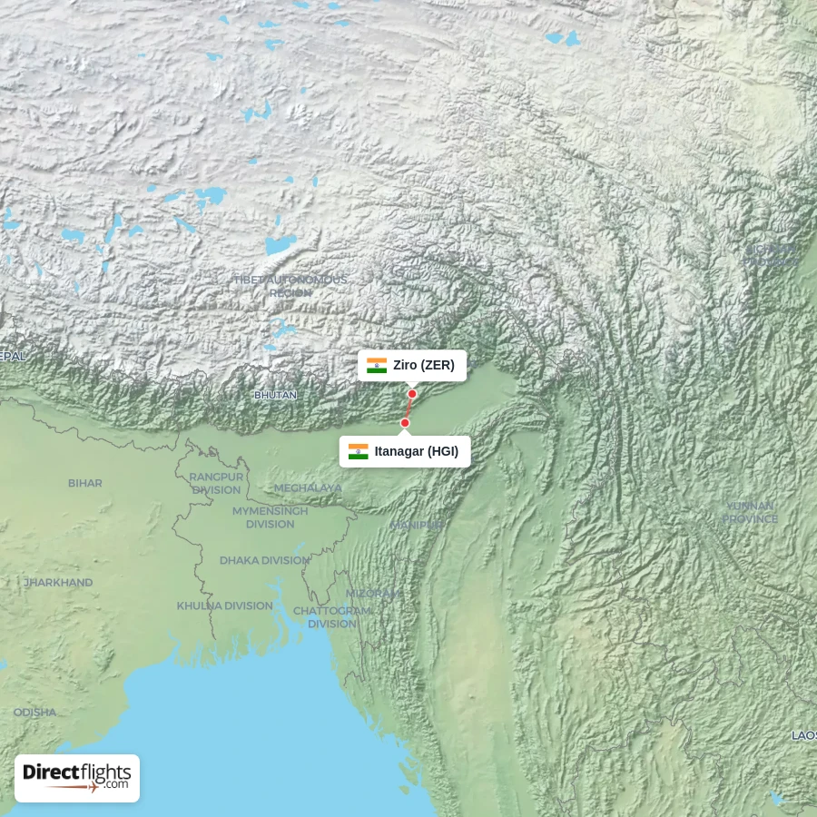 HGI - ZER route map