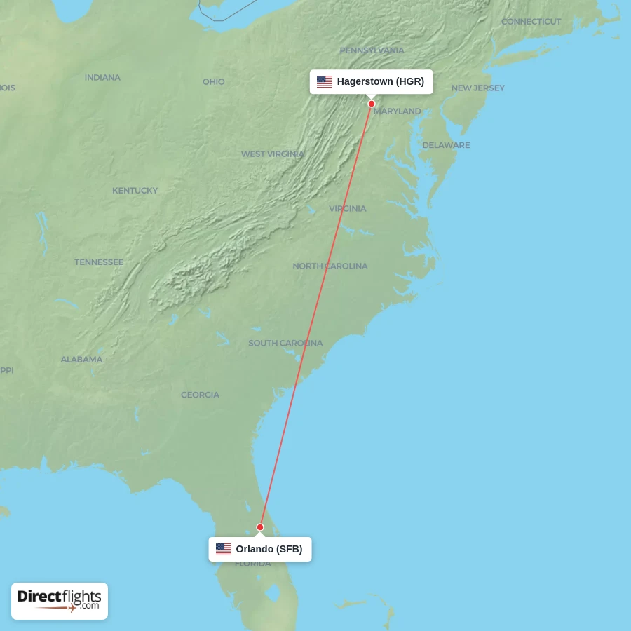HGR - SFB route map
