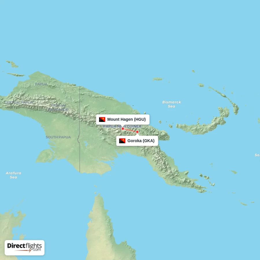 HGU - GKA route map