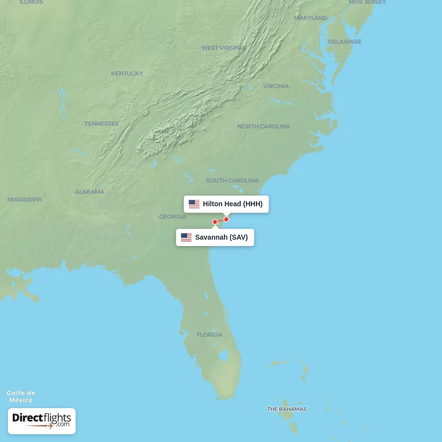 HHH - SAV route map