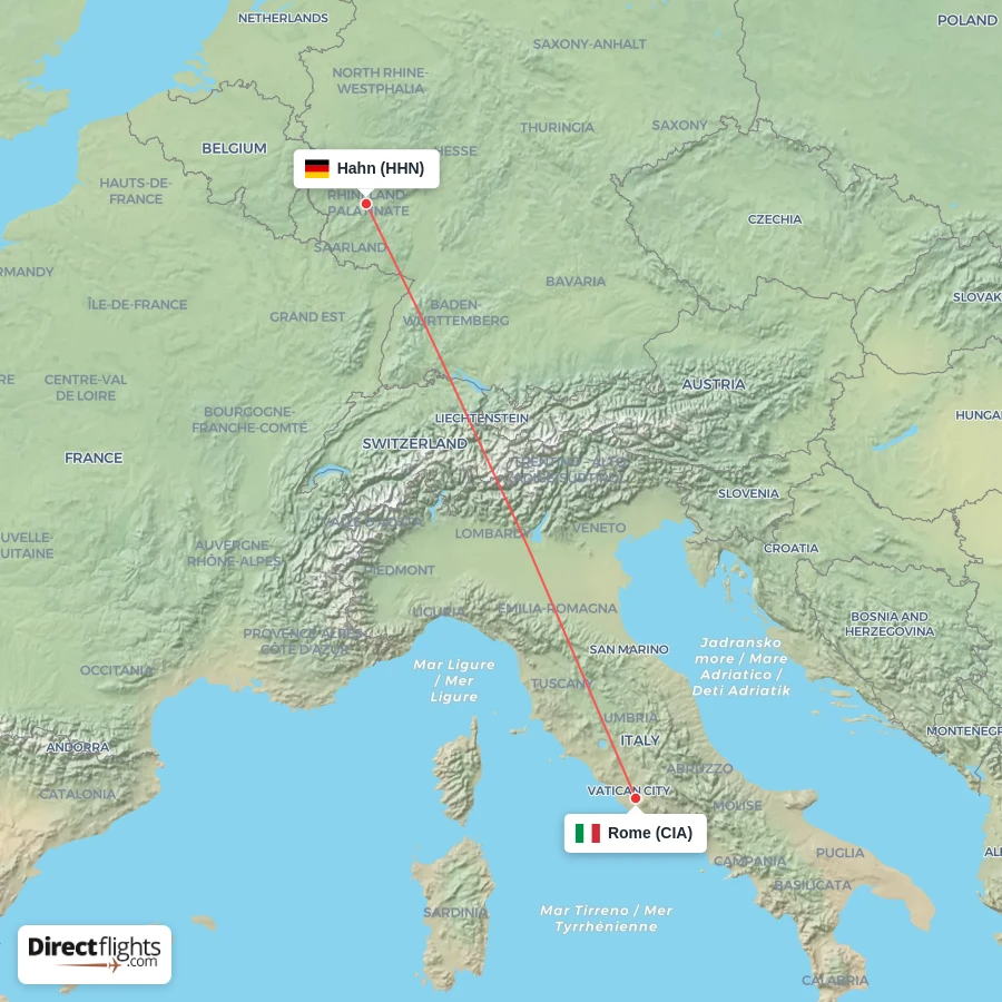 HHN - CIA route map