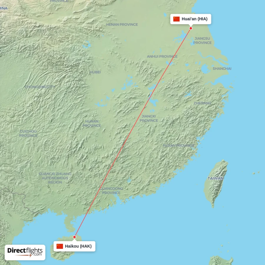 HIA - HAK route map