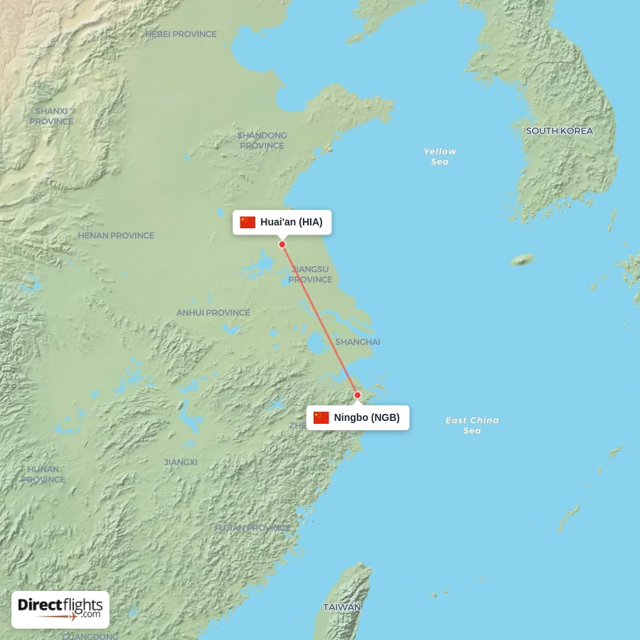 HIA - NGB route map