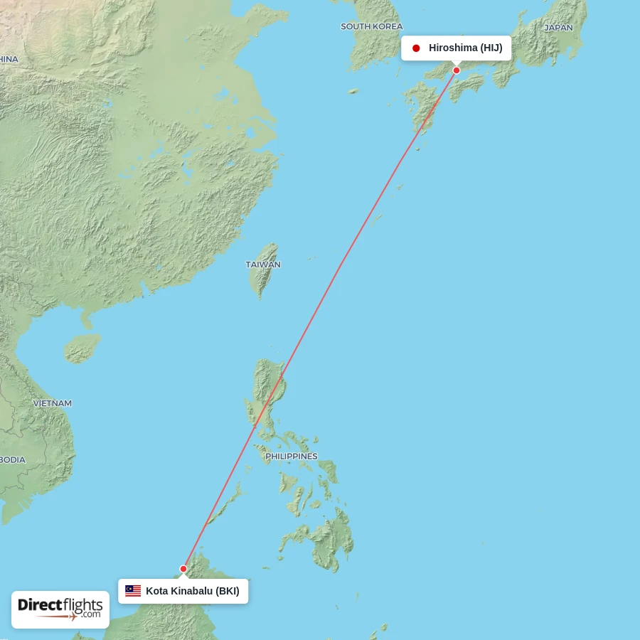 HIJ - BKI route map