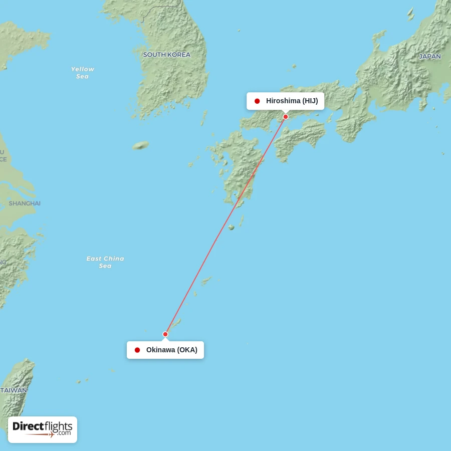 HIJ - OKA route map