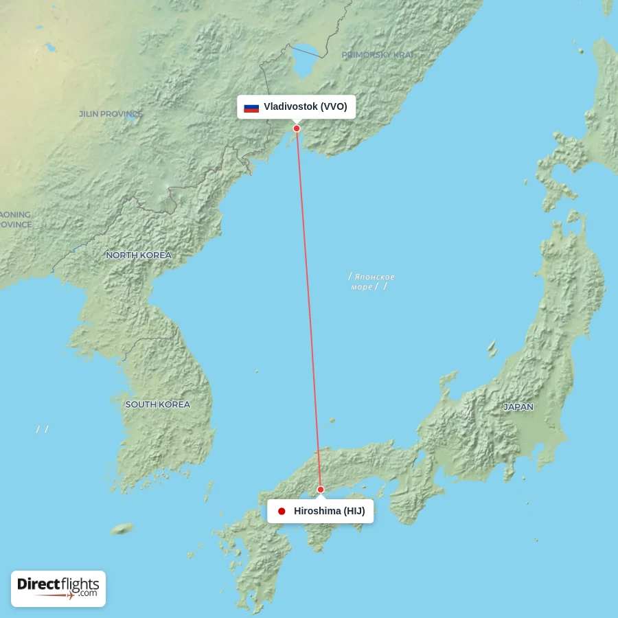 HIJ - VVO route map