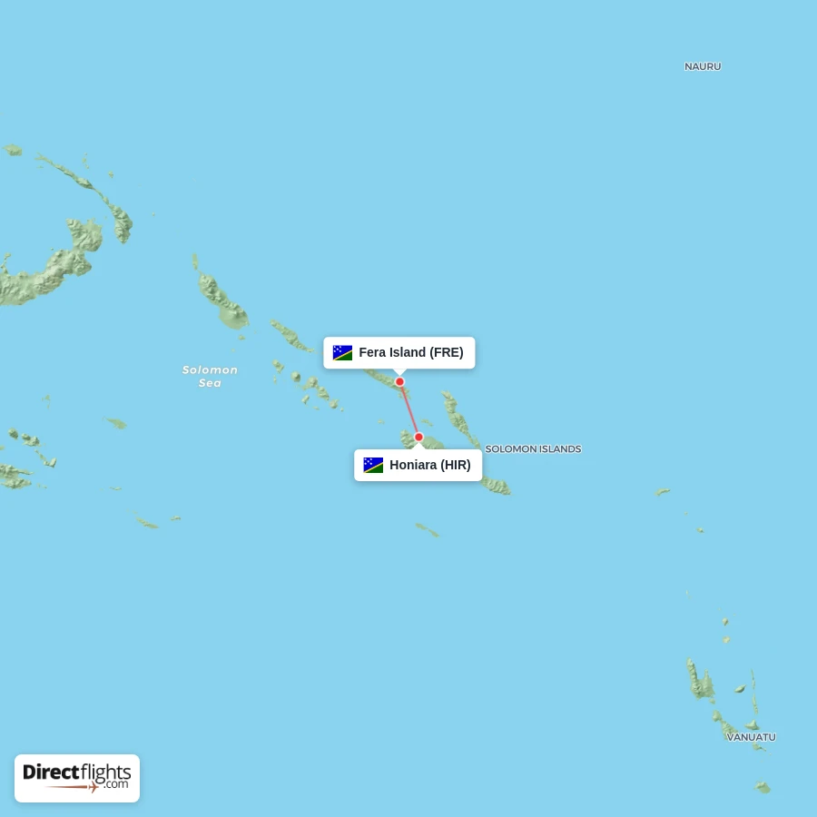 HIR - FRE route map