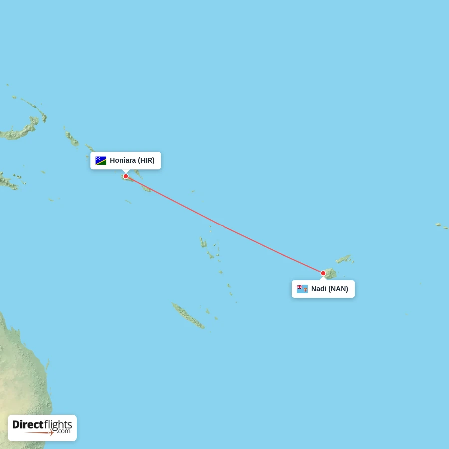 HIR - NAN route map