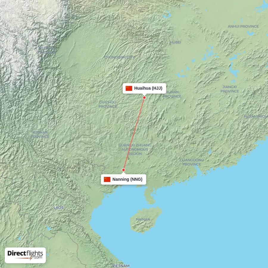 HJJ - NNG route map