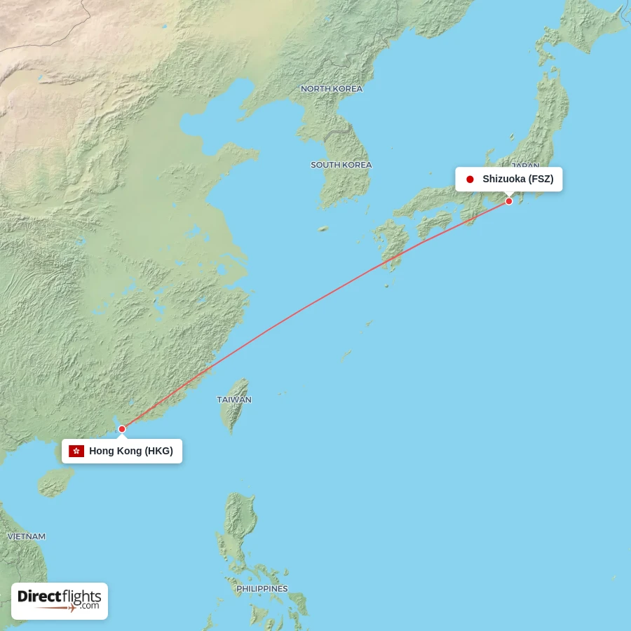 HKG - FSZ route map