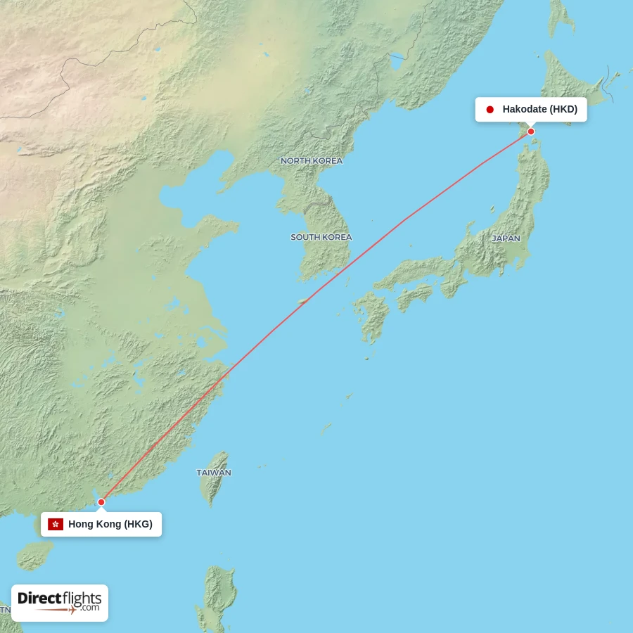 HKG - HKD route map