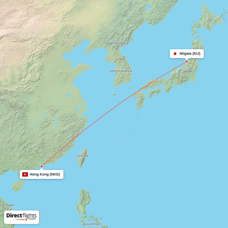 HKG - KIJ route map